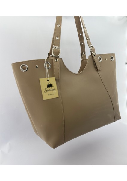 Kadın Halka ve Kemer Toka Detaylı Suni Deri El ve Omuz Çantası fiyatları