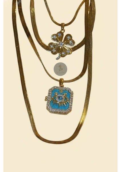 Çelik Çoklu Kolye modelleri