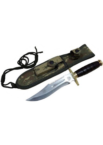 Standart T.c Komando Bıçağı 30CM - Oluklu, Testere Detaylı, Kılıflı