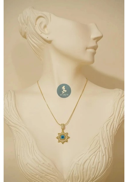 Çelik Boncuklu Yıldız Kolye fiyatları