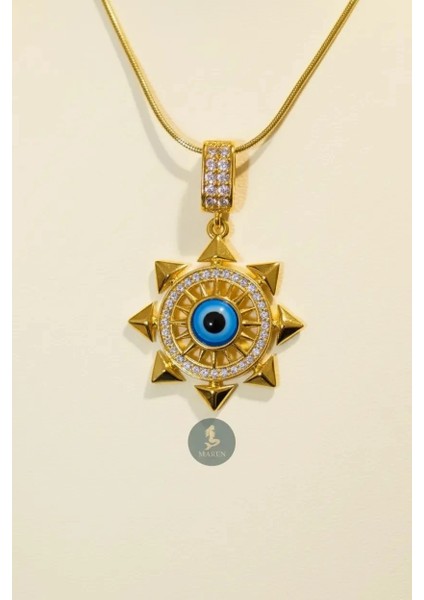 Çelik Boncuklu Yıldız Kolye modelleri