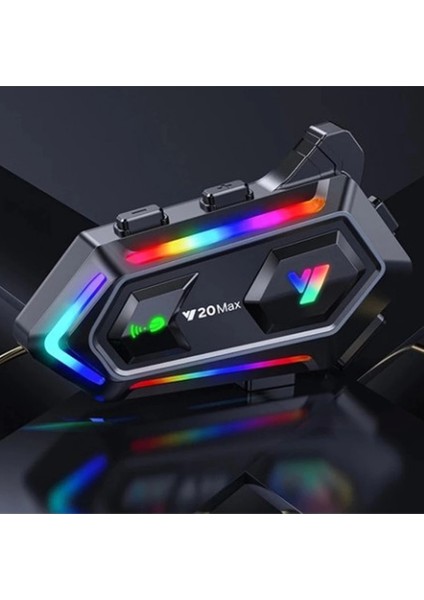 Y20 Max Motosiklet Bluetooth 5.3 Kask Intercom 2 Kişi 300 Metre Eşleşme Özellikli