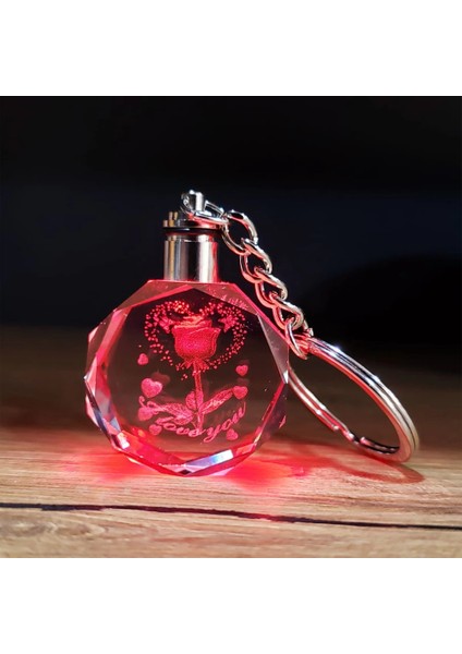 I Love You Tasarım Renk Değiştiren Anahtarlık