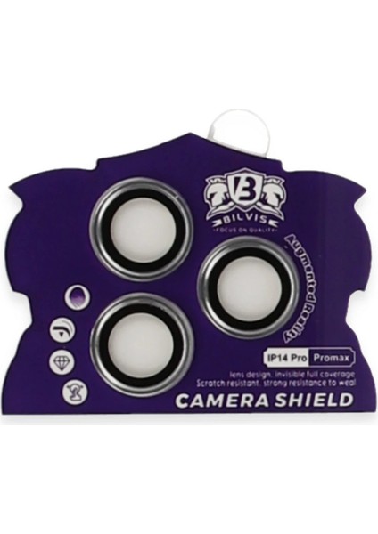 MYT09 iPhone 14 Pro Max Bilvis Titan Kamera Lens - Gümüş fiyatları