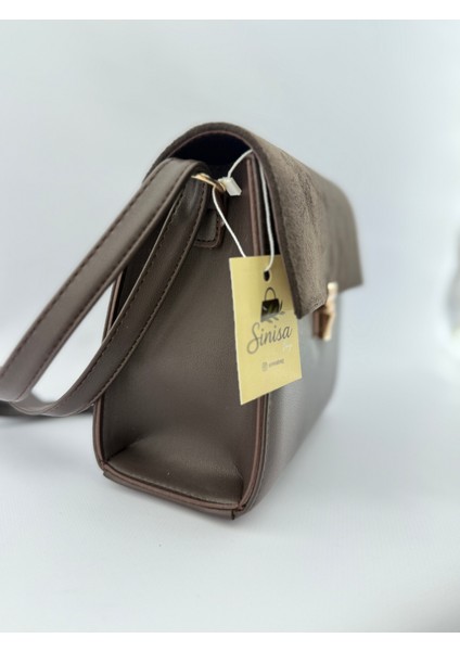 Kadın Vintage Model Süet Detaylı Omuz Çantası