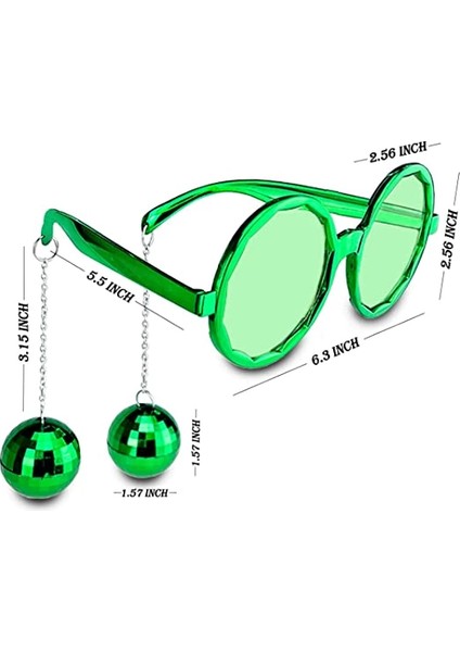 Disko Toplu Küpeli Parti Gözlüğü Yeşil Renk fiyatları