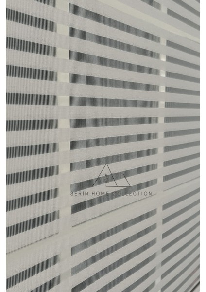 Gri Jaluzi Görünümlü Tül ve Stor Perde (Dayanıklı Alüminyum Kasa)