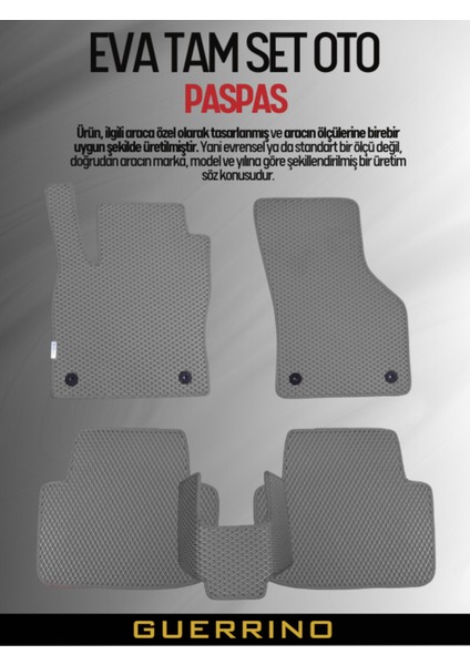 Citroen C3-(2017-2025) Için Eva Iç Paspas Takımı (Metal Topukluk Hariç)