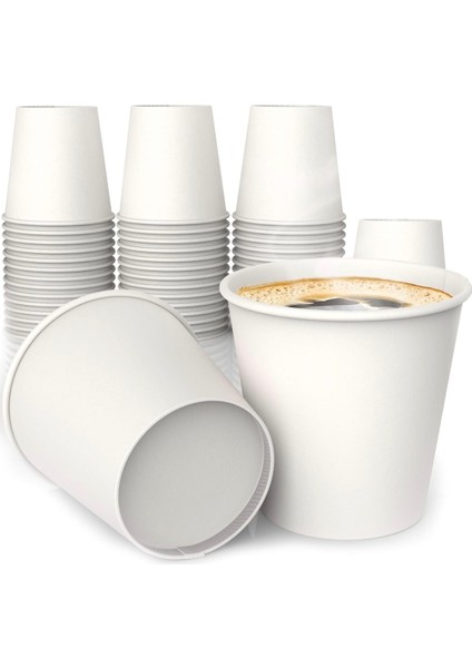 7 Oz Karton Bardak Beyaz 100 Adet Baskısız