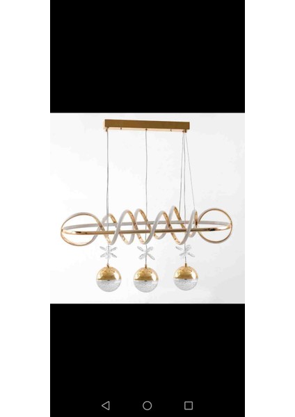 Kuzey Yemek Masası 85/80 3 Renk Modern Ledli Avize