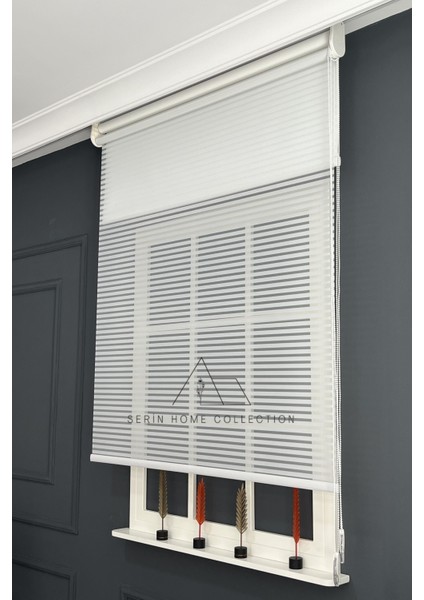 Beyaz Jaluzi Görünümlü Tül ve Stor Perde (Dayanıklı Alüminyum Kasa) fiyatları