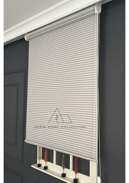 Gri Jaluzi Görünümlü Tül ve Stor Perde (Dayanıklı Alüminyum Kasa) modelleri