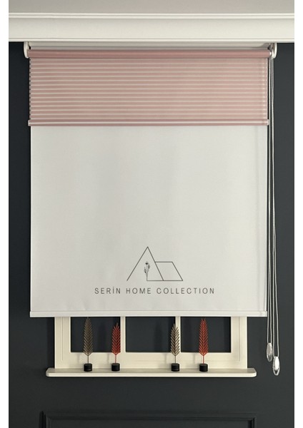 Pembe Jaluzi Görünümlü Tül ve Stor Perde (Dayanıklı Alüminyum Kasa) indirimleri