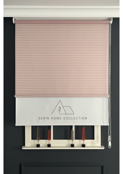 Pembe Jaluzi Görünümlü Tül ve Stor Perde (Dayanıklı Alüminyum Kasa) fırsatları