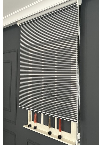 Siyah Jaluzi Görünümlü Tül ve Stor Perde (Dayanıklı Alüminyum Kasa) fiyatları