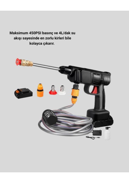 Nrzsnt 48V Kablosuz Yıkama Makinesi – 2 Pil, Köpük Tankı ve Ayarlanabilir modelleri