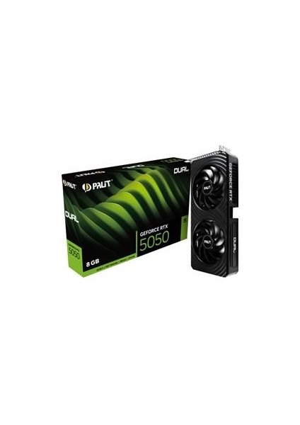 Palit RTX5050 Dual 8gb 128BIT Gddr6 3xdp 1xhdmı 2.1b, 2.1b, 550W Min Psu E.kart