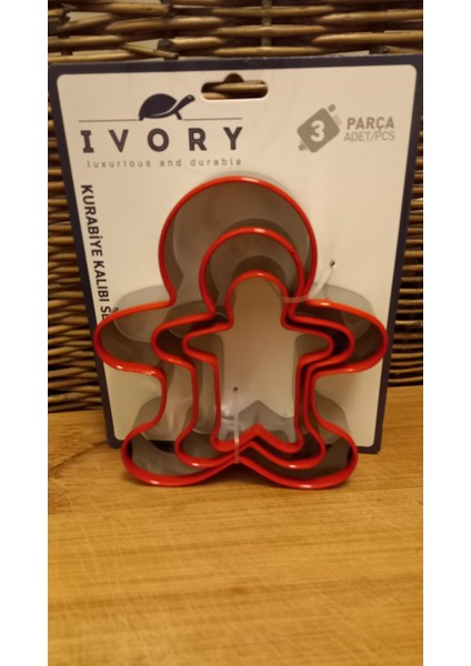 Kurabiye Adam Kalıp 3 Lü