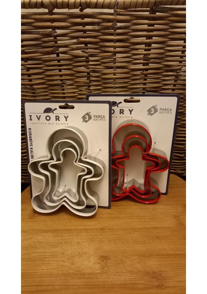 Kurabiye Adam Kalıp 3 Lü modelleri