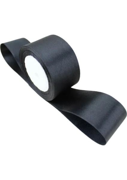 Saten Kurdele 6 cm Siyah 1 Metre