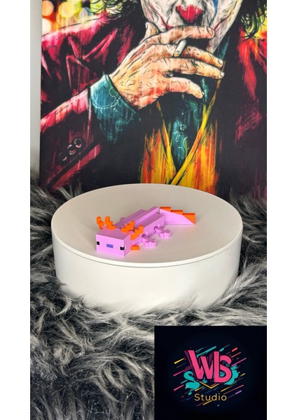 Hareketli Minecraft Axolotl Creeper Figür | Organik | Yeni Nesil Oyuncak modelleri