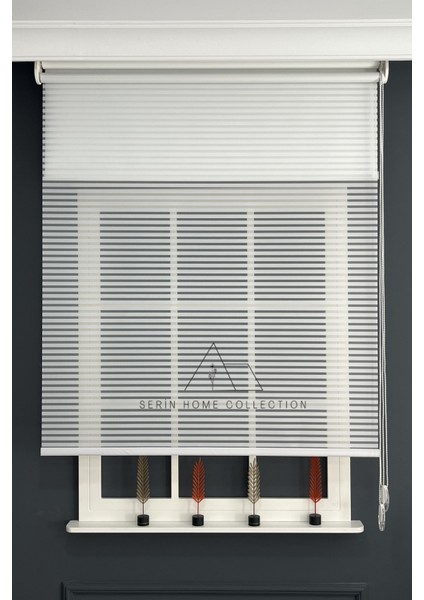 Beyaz Jaluzi Görünümlü Tül ve Stor Perde (Dayanıklı Alüminyum Kasa)