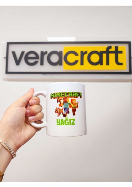 Minecraft Tasarımlı Kişiye Özel Isimli Kupa Bardak fiyatları