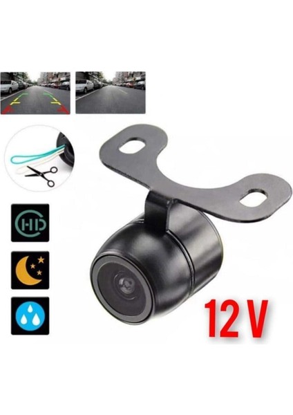 Araç Kamerası Tek Tampon Geri Görüş Kamerası + 2 Adet Ayarlanabilir Kör Nokta Ayna - 2li Set X4G5Q6 modelleri