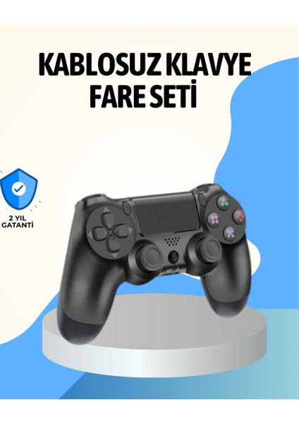 Nrzsnt Ps4 Uyumlu Kablosuz Oyun Kolu Ergonomik Çift Titreşimli
