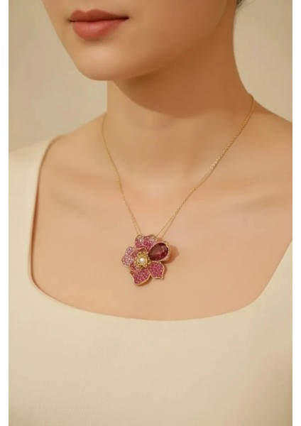 Çelik Çiçek Kolye