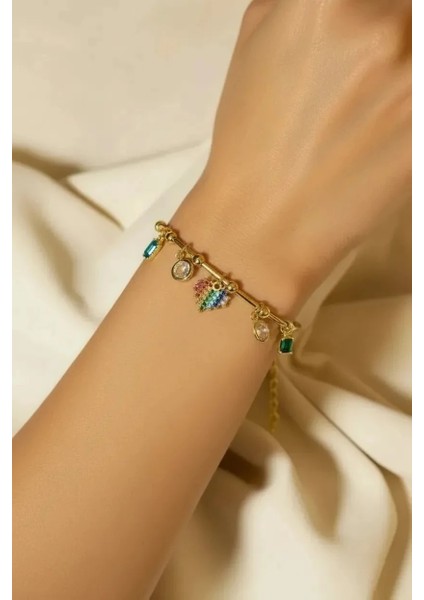 Çelik Charmlı Bileklik