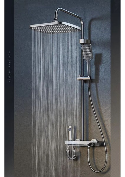 Piyano Duş Seti Premium Tuşlu ( Antrasit ) fiyatları