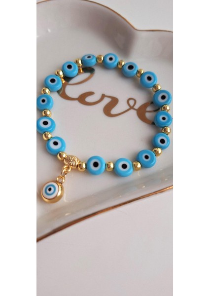 Hediyelik Nazar Boncuklu Şık Bileklik - Mavi fiyatları