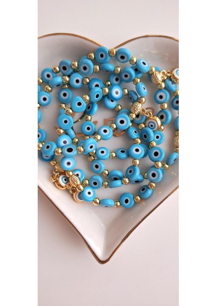 Hediyelik Nazar Boncuklu Şık Bileklik - Mavi indirimleri