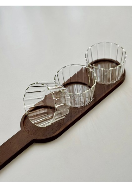 3'lü Akasya Standlı Cam Kase Seti fiyatları