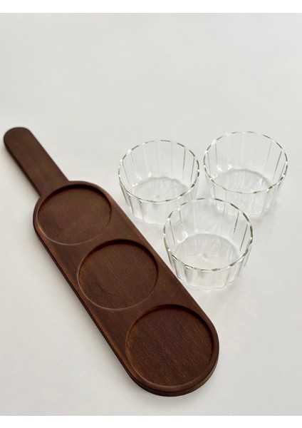 3'lü Akasya Standlı Cam Kase Seti modelleri