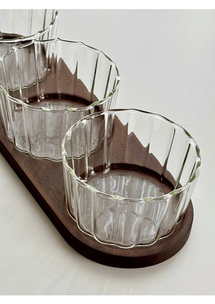 3'lü Akasya Standlı Cam Kase Seti indirimleri