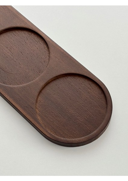 3'lü Akasya Standlı Cam Kase Seti