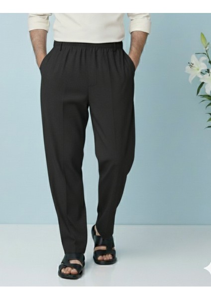 Online Collections Hac ve Umre için Şık Kesim, Rahat Kalıp Erkek Şalvar Pantolon Siyah - M fırsatları