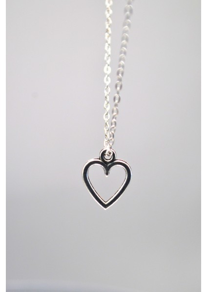 Mmif Kalp Sembollü Kolye Ucu ve Gümüş Kaplama Kolye Kadın 46 cm fiyatları