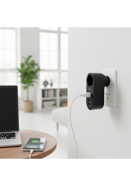 2 Usb,1 Type-C Giriş 1'li Çocuk Korumalı,ısıya Karşı Dayanıklı 2500WATT Termal Akım Korumalı Priz modelleri