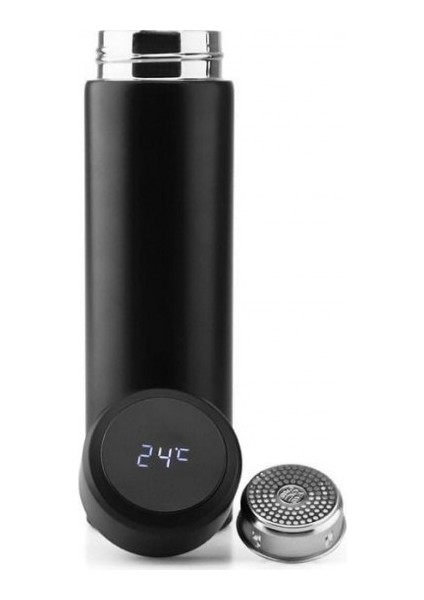 Dijital Sıcaklık Göstergeli Renkli Çelik Termos 500 ml + Kahve Bardağı Termoslu 400 ml - 2li Set H6C fiyatları