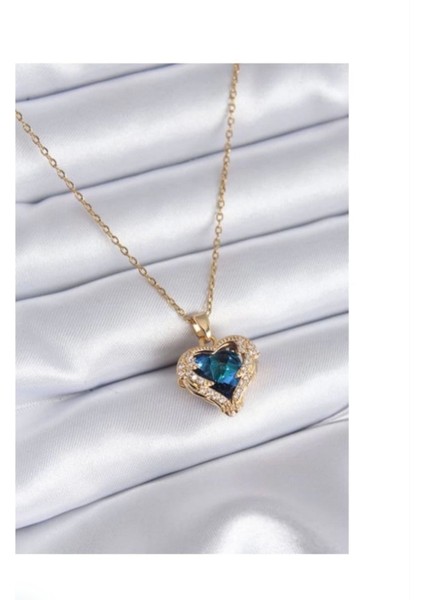 Vip Çelik Mavi Kalp Kolye fırsatları