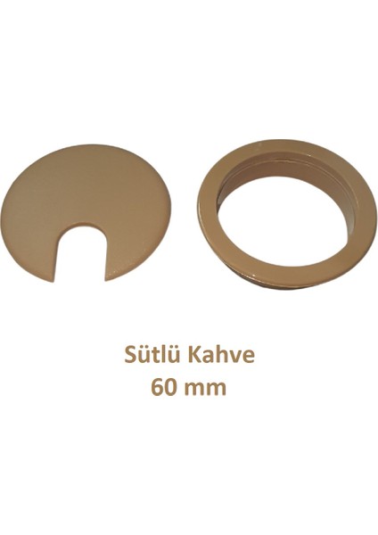 Masa Üstü Kablo Kanalı Deliği Kapağı, Sütlü Kahve, Masa Kapağı, 6 cm fiyatları