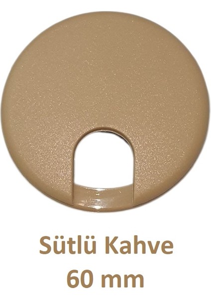 Masa Üstü Kablo Kanalı Deliği Kapağı, Sütlü Kahve, Masa Kapağı, 6 cm modelleri