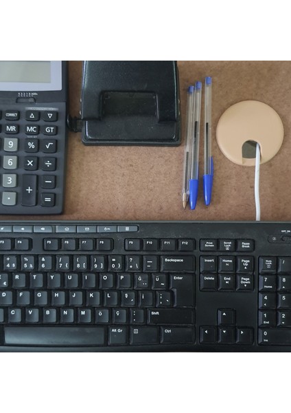 Masa Üstü Kablo Kanalı Deliği Kapağı, Sütlü Kahve, Masa Kapağı, 6 cm fırsatları