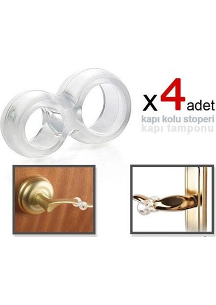 5 Adet Tek Kullanımlık Çıtçıtlı Naylon Yağmurluk + 4 Adet Silikon Kapı Kolu Stoperi - 2li Set T9R5D4 fırsatları