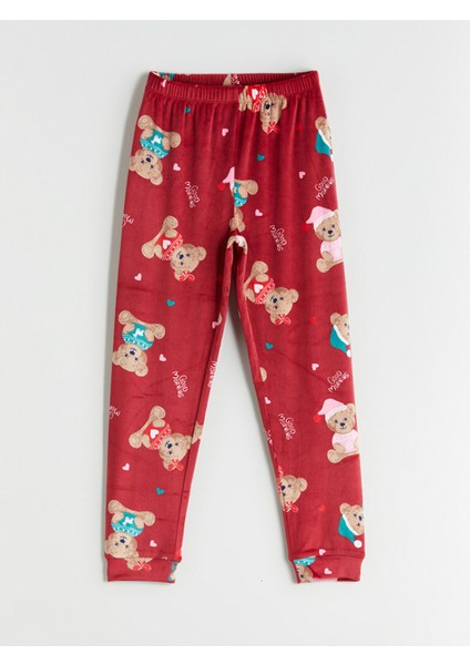 Yeni Sezon Bisiklet Yaka Kadife Kız Çocuk Pijama Takımı indirimleri