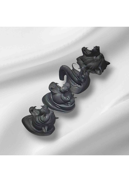 3D Art Anahtarlık Anahtar Askısı Mini 4 Lü Hayvanlar Alemi modelleri