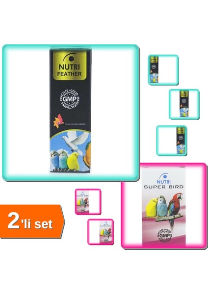 Kanarya B Vitamini Tüy Dökümü Için + Kanarya Multivitamin Mineral Nutri - 2li Set L1P1V8